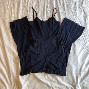 Market & Spruce Chandelle Scallop Detail Jumpsuit